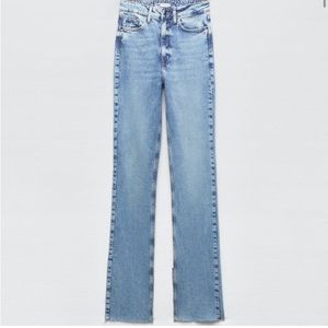 Zara Z1975 High Rise Slim Flared Jeans